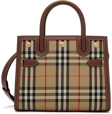 burberry small vintage check title bag beige|second hand burberry bags.